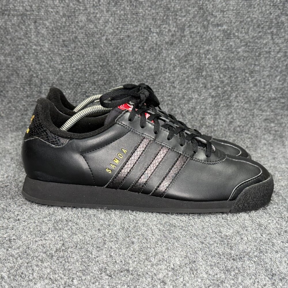 Adidas Samoa Sneakers Men Size 10.5 Black Snakeskin Print Retro Athleitc Sneaker